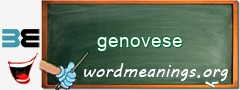 WordMeaning blackboard for genovese